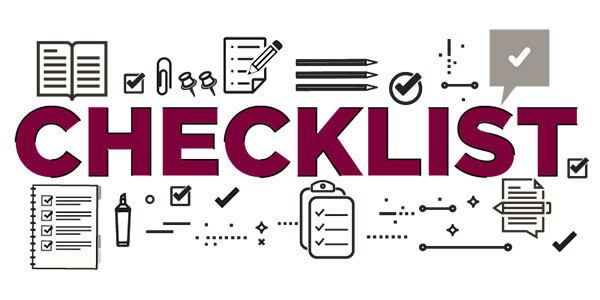 Checklist được sử dụng trong quá trình tạo testcase